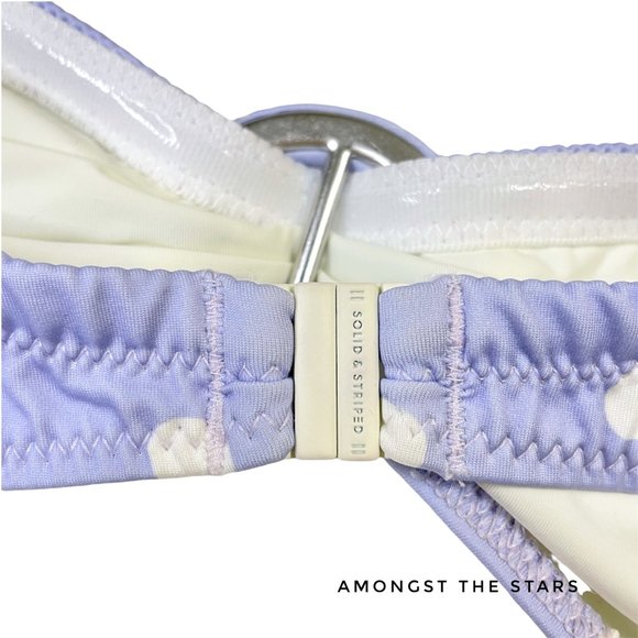 Solid & Striped Sasha Purple & White Polka Dot Bandeau Bikini Top - Picture 6 of 7